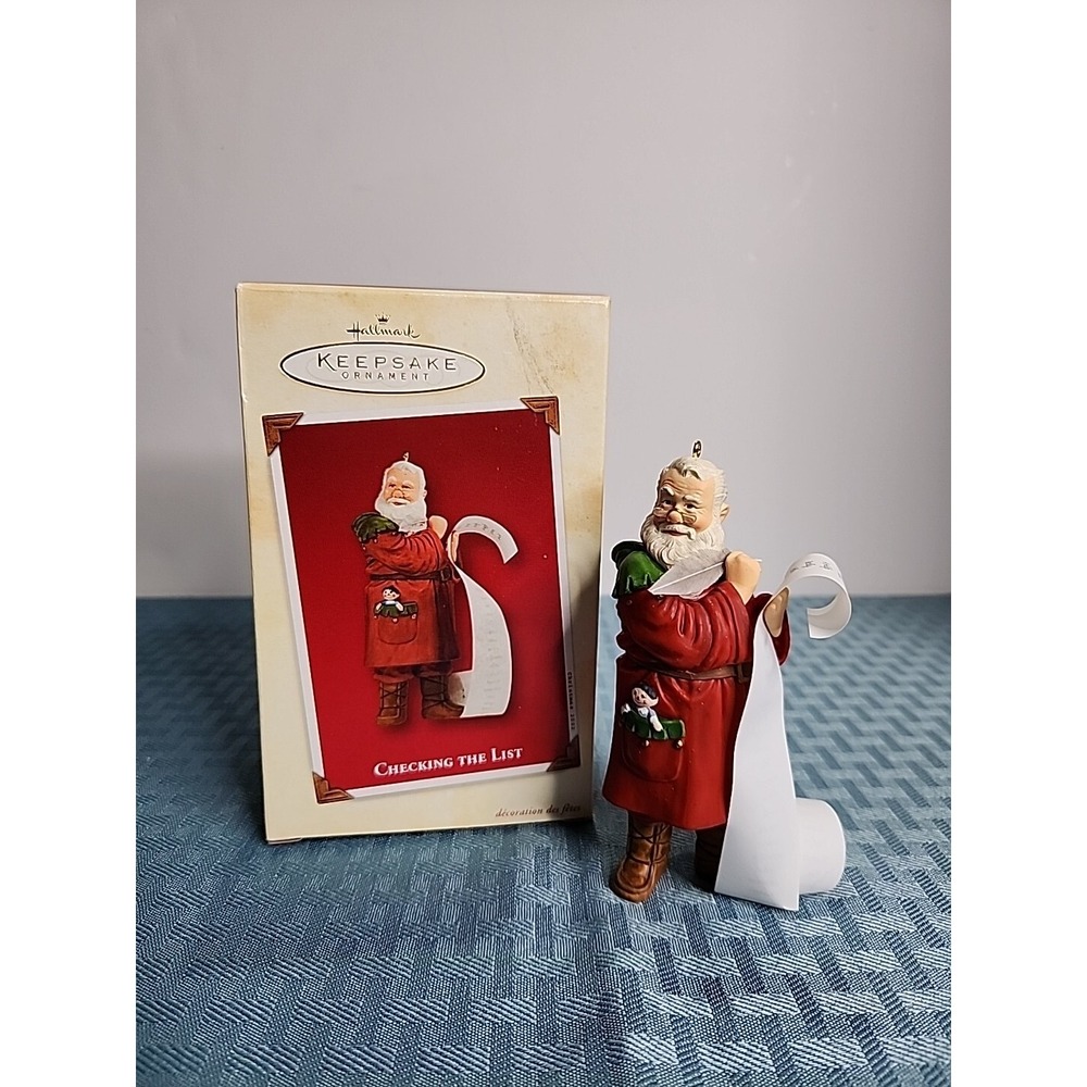 Hallmark Keepsake Ornament Checking the List Santa 2002 Robert Chad QX8493